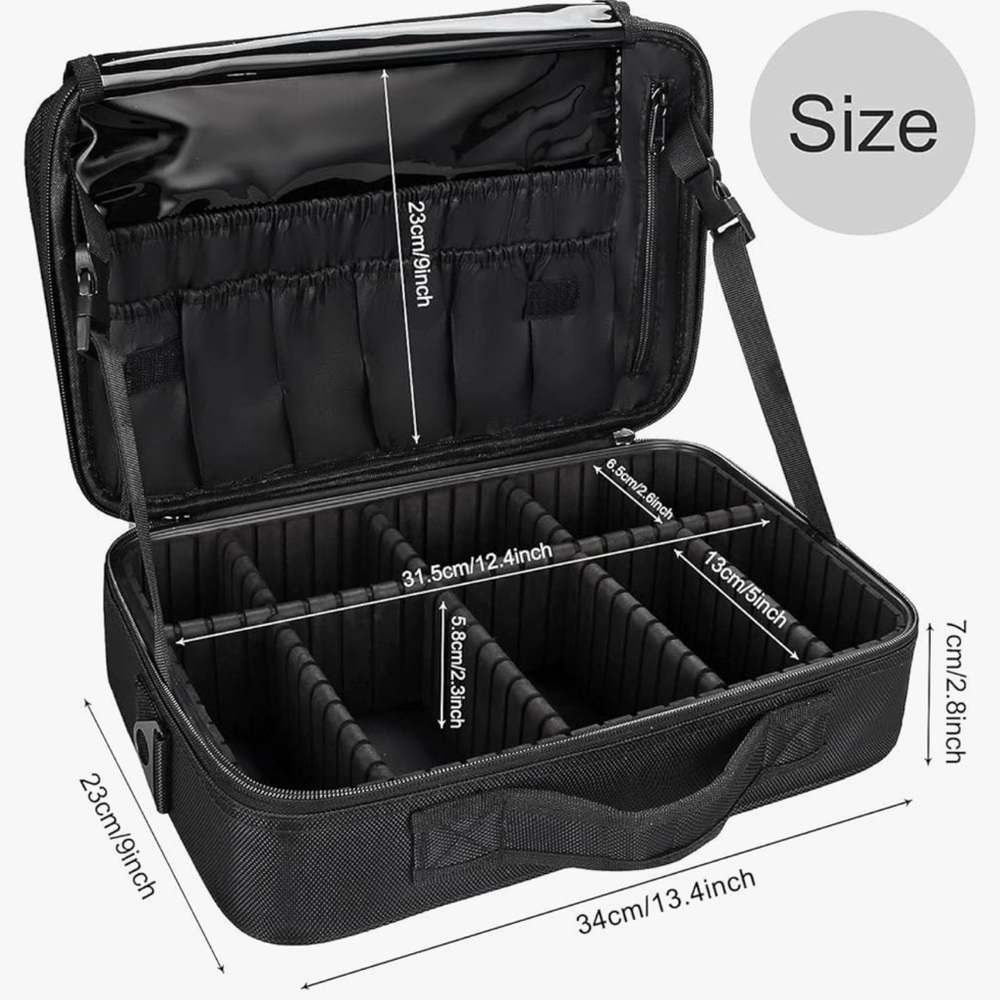 ‼️SOLD‼️Relavel Travel Makeup Train Case 13.8” Large - Picture 2 of 15
